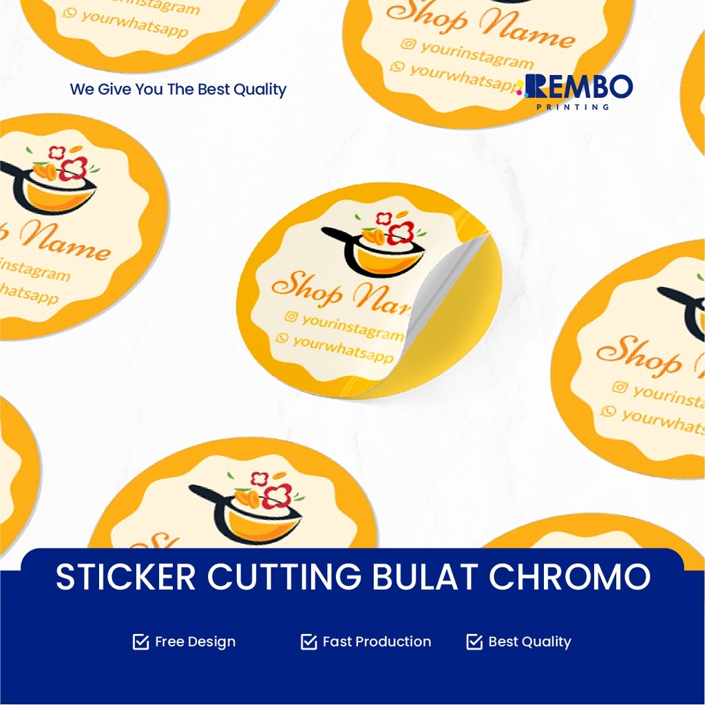 Jual CETAK STIKER LABEL BULAT 1.5 x 1.5 Cm *ANTI AIR* STICKER MAKANAN ...