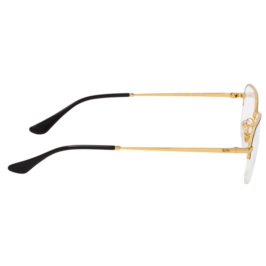 Jual Ray-Ban Frame Rectangle RX 6449 2991 51 Black Gold | Shopee Indonesia