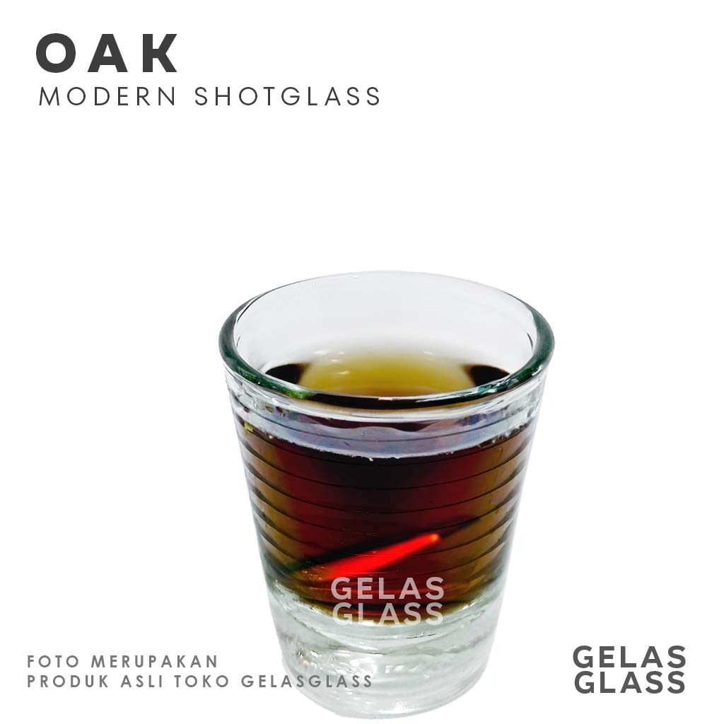 Jual Gelas Sloki Dengan Motif Garis Horizontal Kaca Bening Shotglass Shot Kaca Kopi Espresso 7133