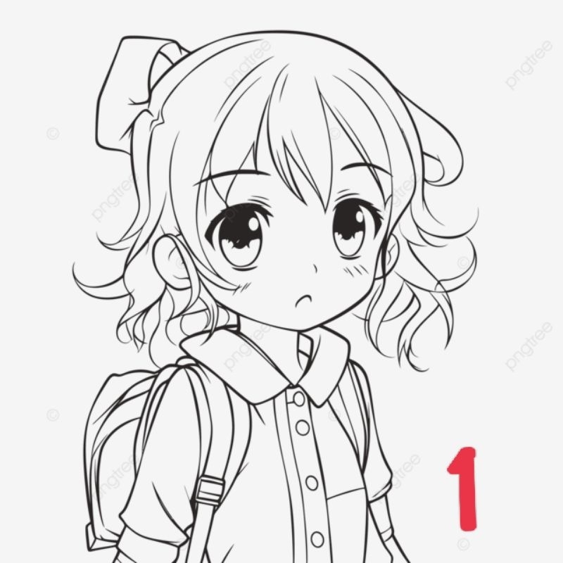 Jual Gambar mewarnai untuk Anak karakter Anime // Bukan Buku gambar