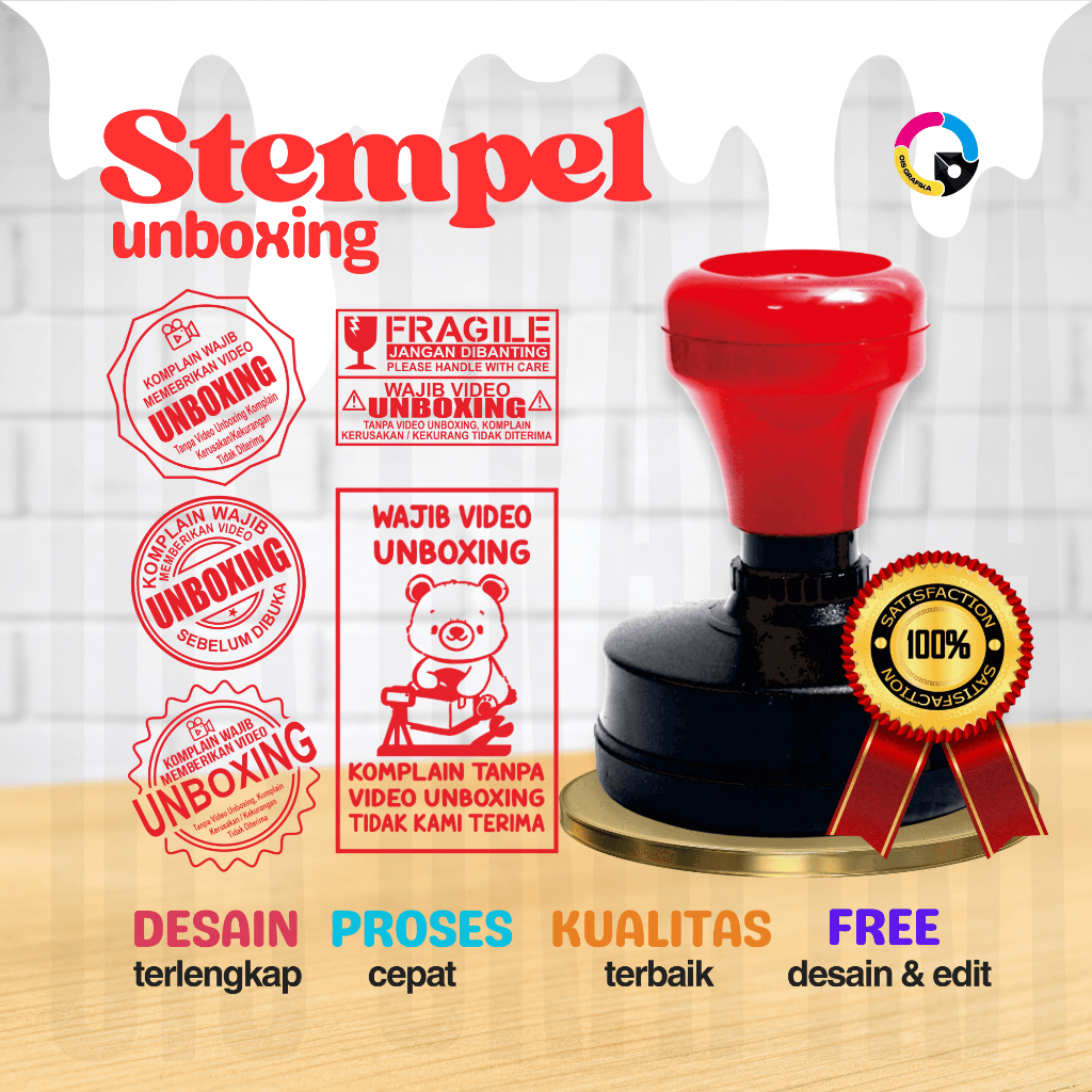 Jual Stempel Unboxing Video Paket Resi Olshop Tinta Shopee Indonesia