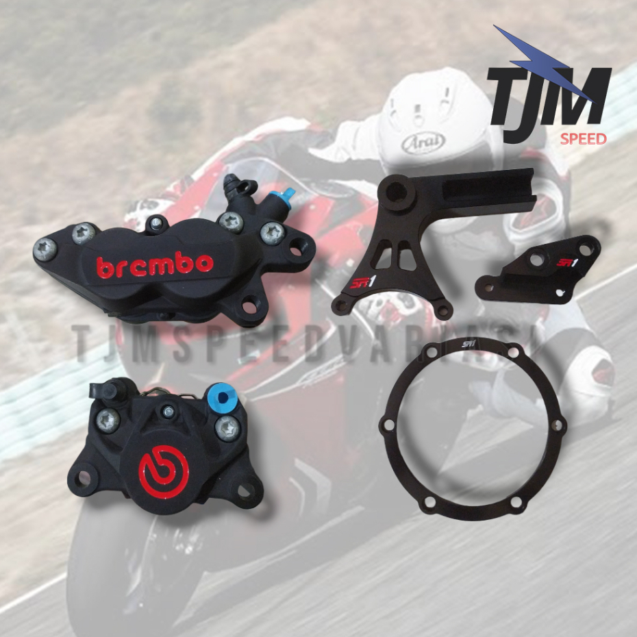 Jual Paket Kaliper Brembo 4P 2P Black + Breket Depan Belakang Ninja RR ...