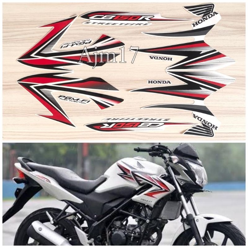 Jual Stiker Striping Cb 150 R Cb150r Cb 150r 2013 Putih Lis Merah