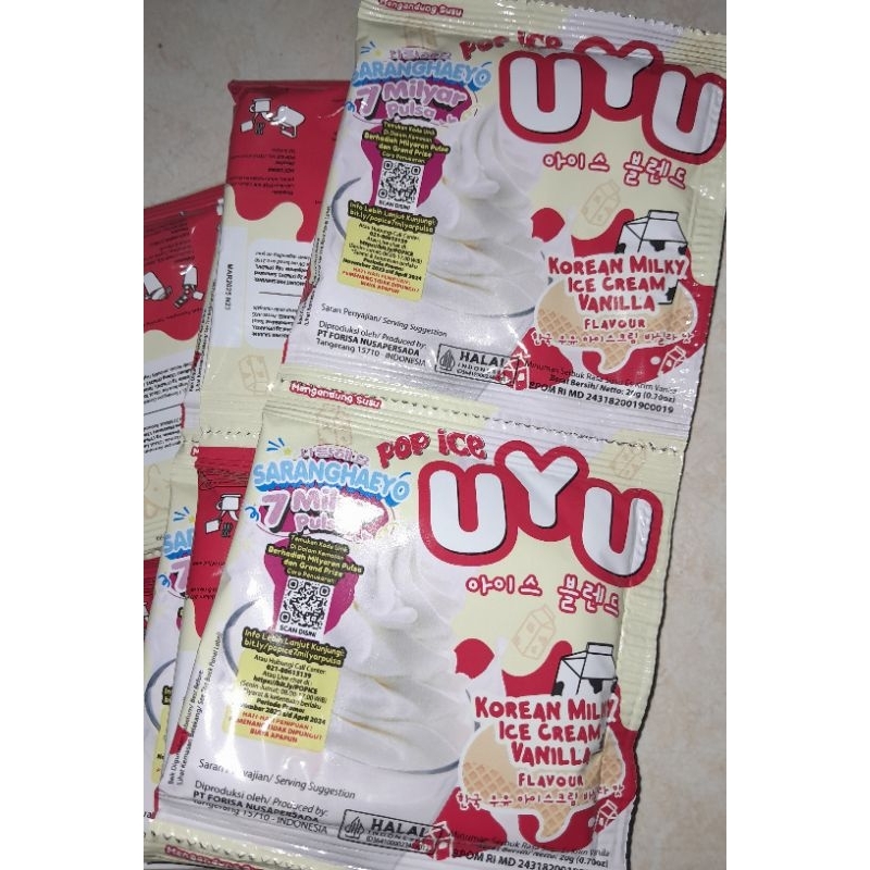 Jual POP ICE UYU SARANGHEO 1 RENCENG ISI 10 PCS Shopee Indonesia