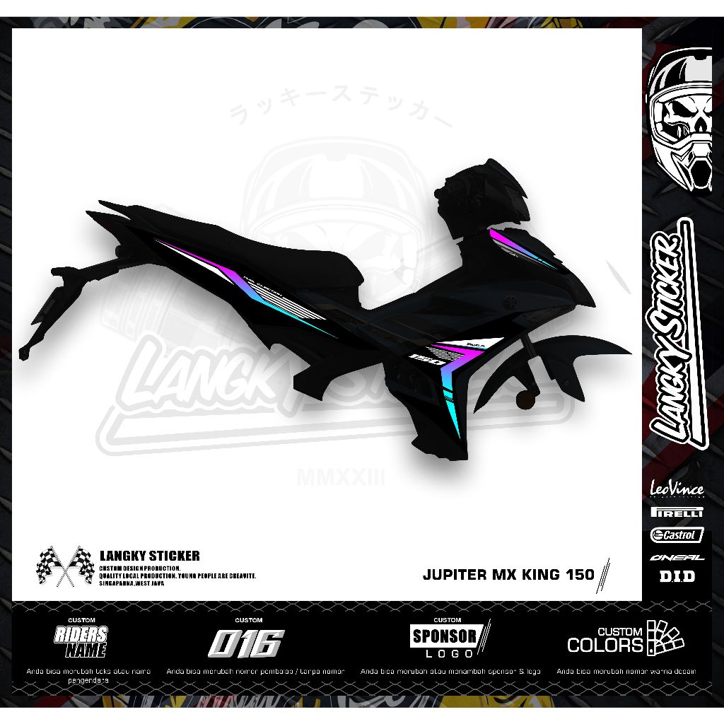 Jual Striping/Stiker Jupiter MX King 150 Simple Style v2 | Shopee Indonesia