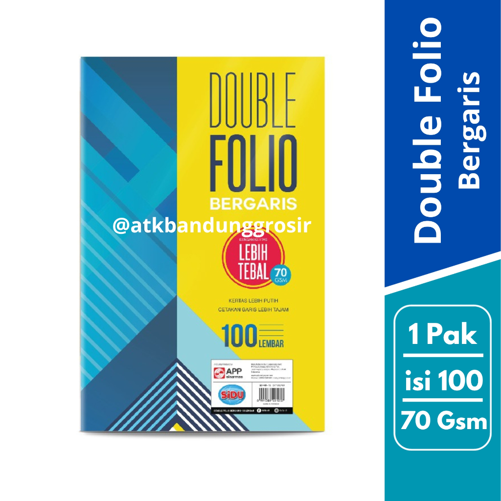 Jual Kertas Folio Bergaris Sinar Dunia Isi 100 Lembar F4 Double Folio ...