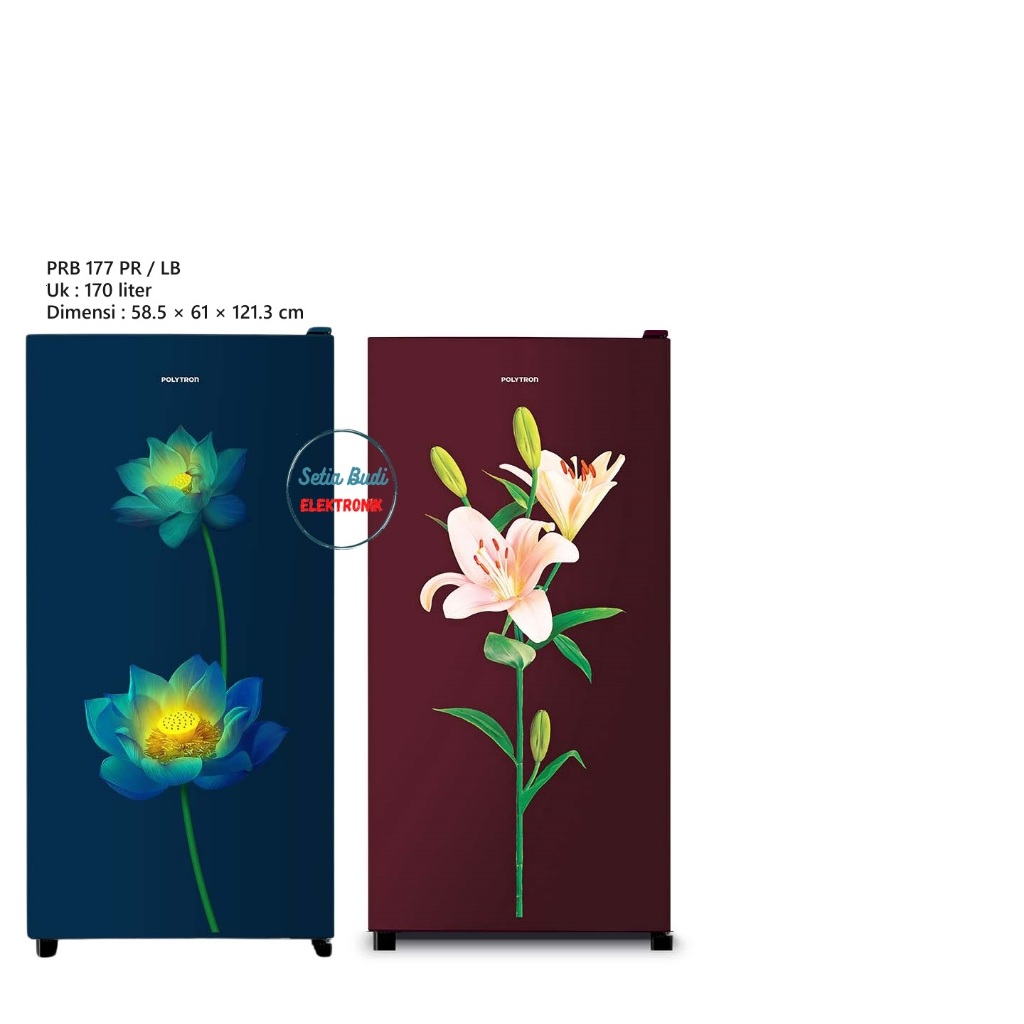 Jual POLYTRON Kulkas 1 Pintu Metallic 170 Liter PRB 177LB / PRB 177PR ...