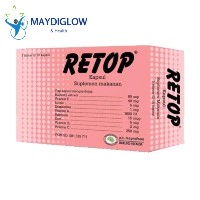 Jual RETOP Box isi 30 Suplemen untuk Kesehatan Mata | Shopee Indonesia