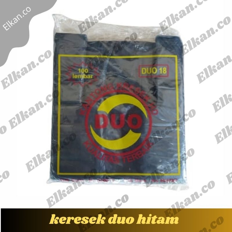 Jual Kantong Kresek Duo Kantong Plastik Hitam Ukuran 18 Isi 100 Lembar Shopee Indonesia 9462