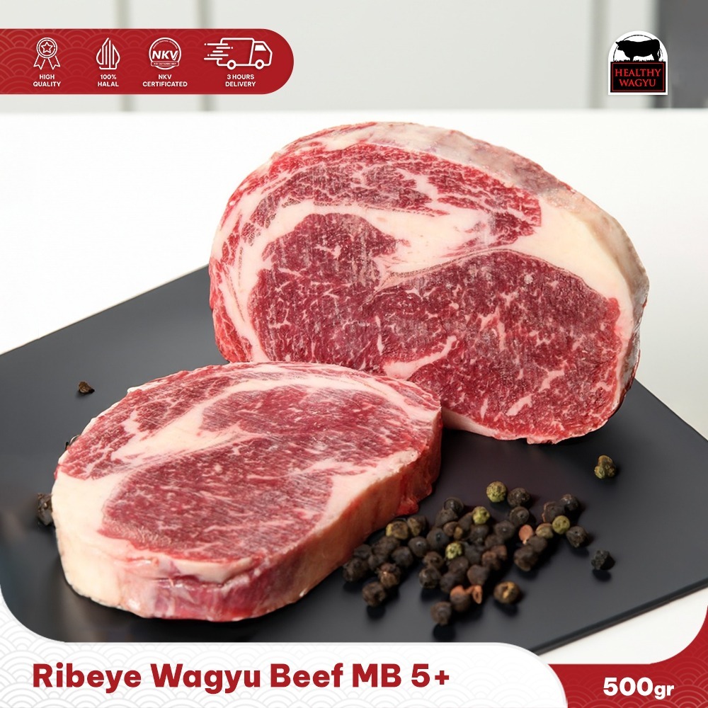 Jual Australian Premium Wagyu Ribeye Wagyu Steak Mb 5+ 500gr | Shopee ...