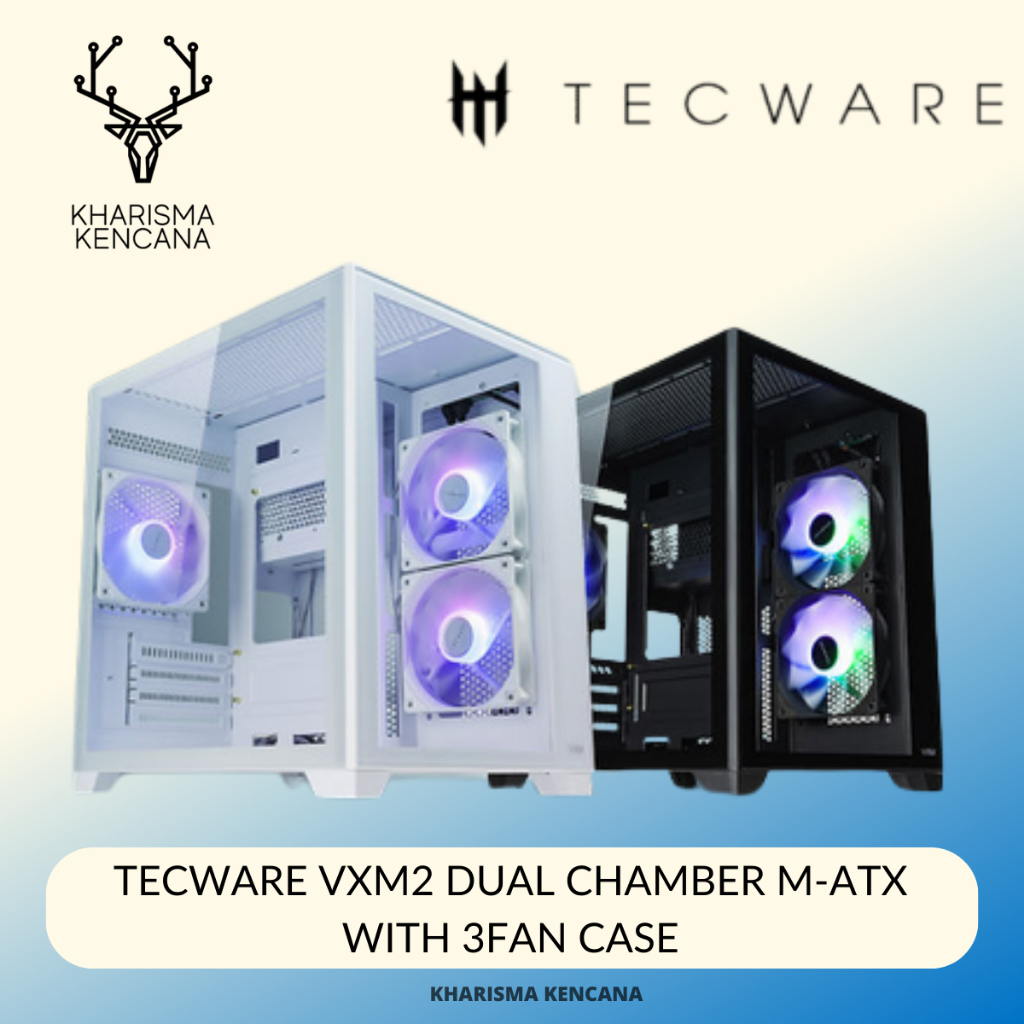 Jual Tecware Forge M2 ARGB - mATX Tempered Gaming Case - Putih