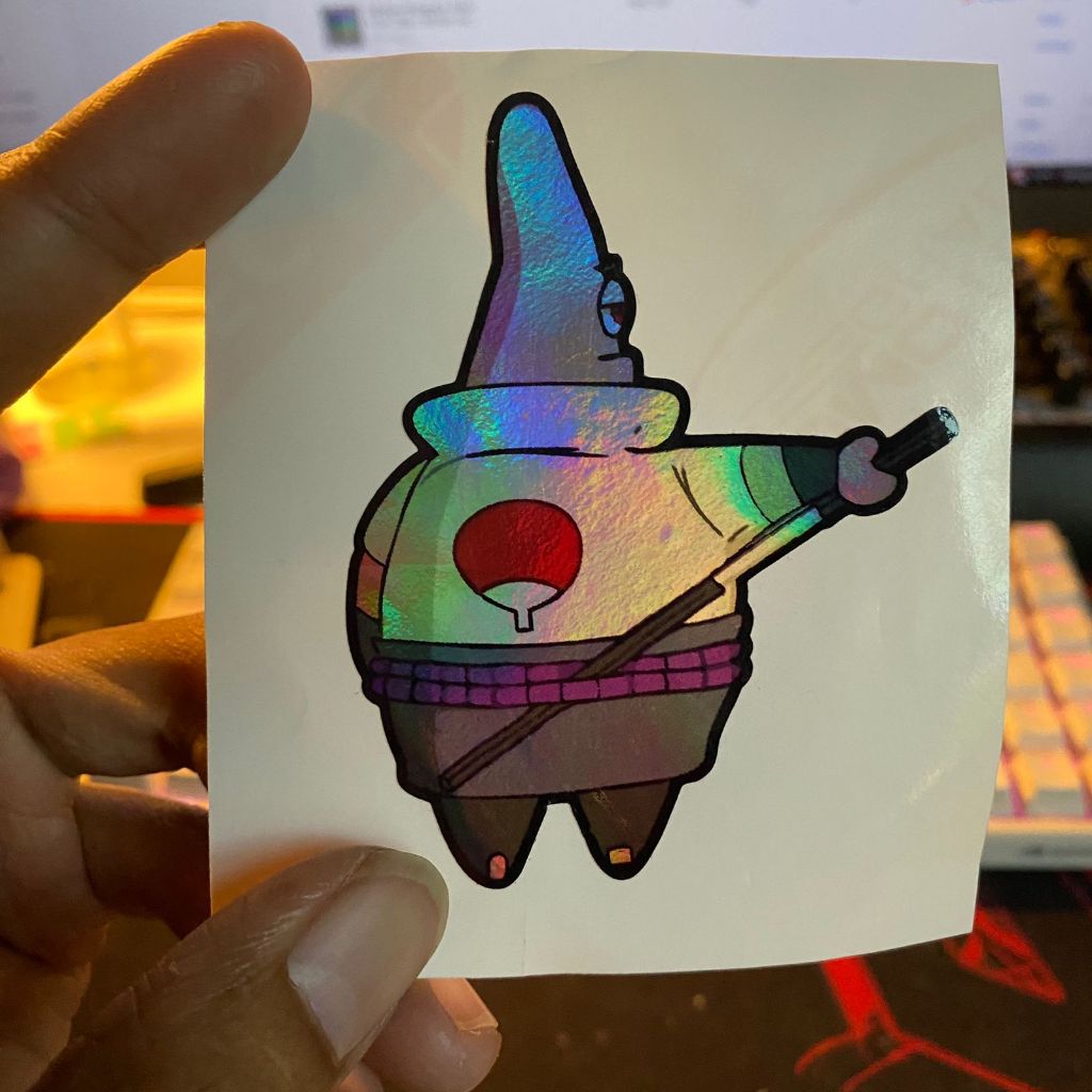 Jual Sticker Hologram Patrick | Sticker Anime Spongebob Patrik Patrick ...