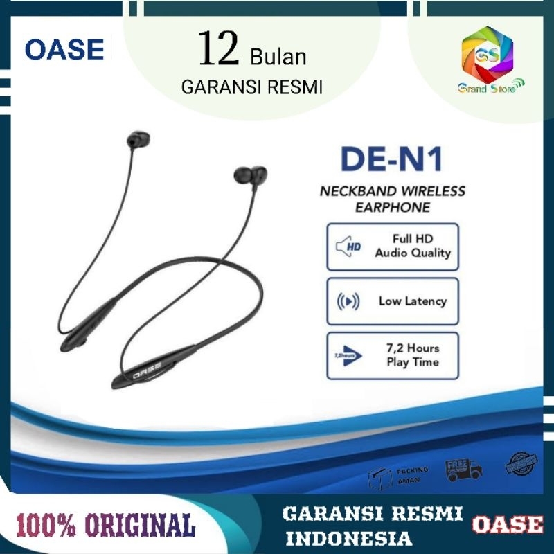Jual Headset Bluetooth Neckband Wireless Earphone OASE DEN1 ORIGINAL