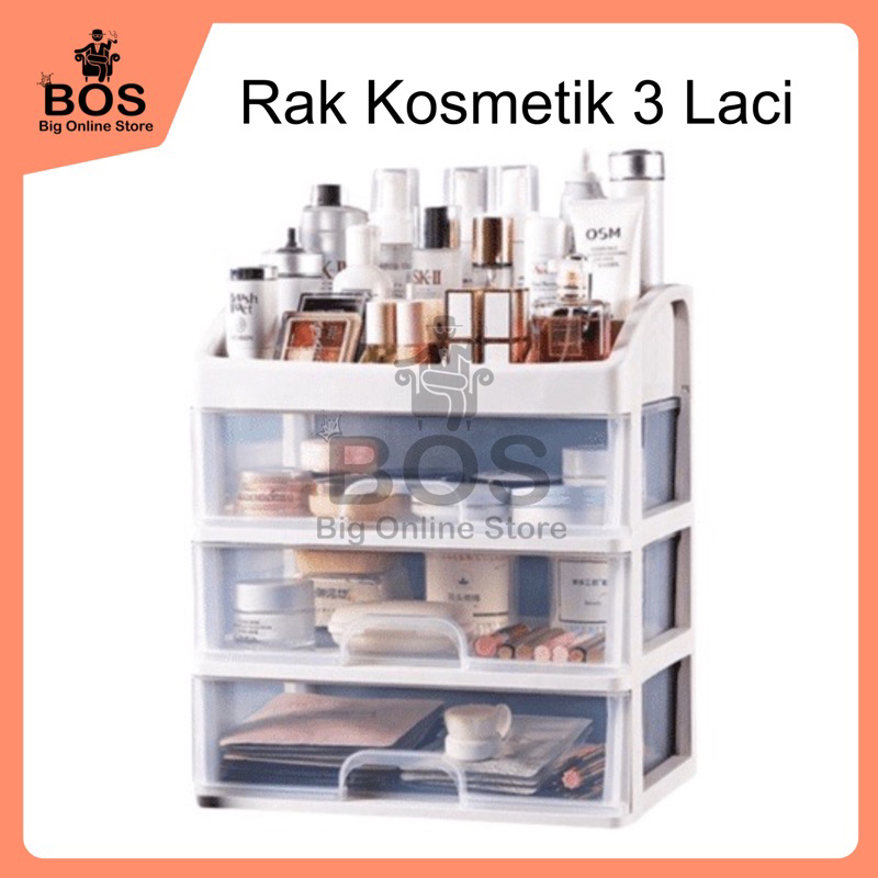 Jual BOS - RAK KOSMETIK SUSUN 3 LACI MODEL BARU MULTIFUNGSI / TEMPAT ...