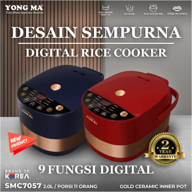 Jual YONG MA Digital Rice Cooker 2L Gold Ceramic Magic Com YONGMA SMC