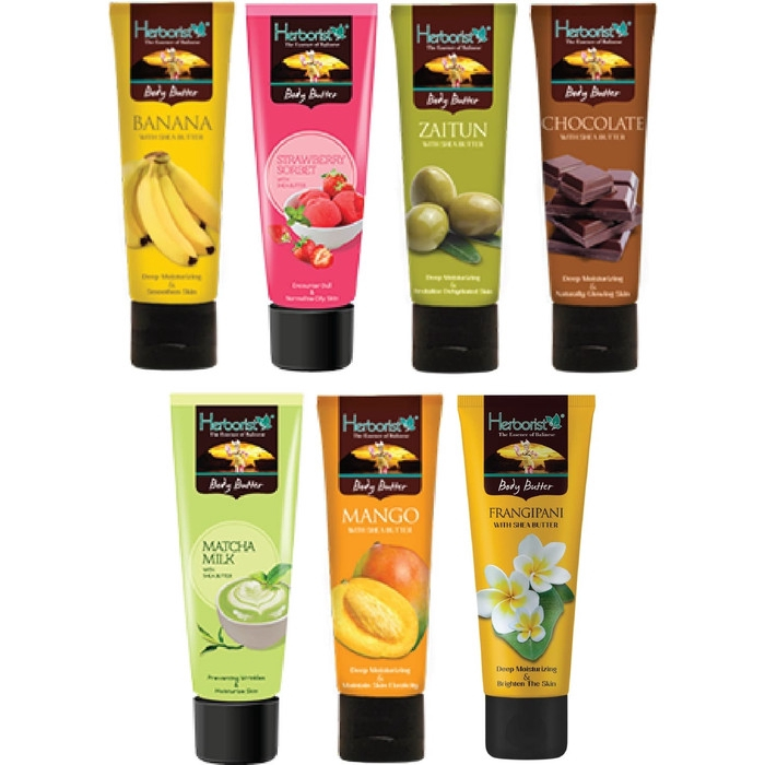 Jual Herborist Body Butter Zaitun Banana Mango Matcha 80ml