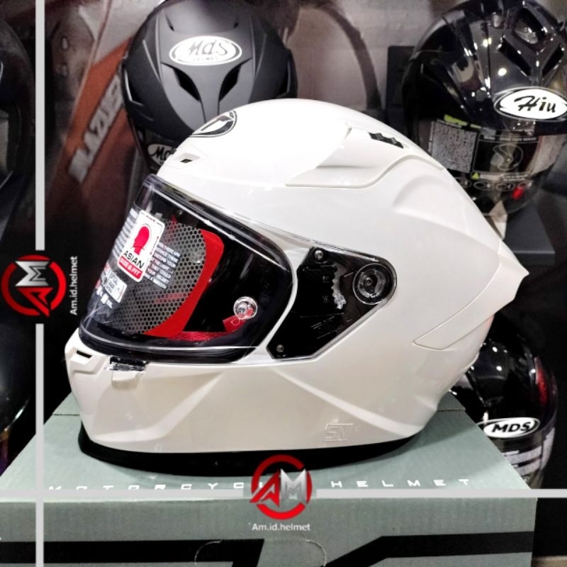 Jual HELM KYT STRIKER PLAIN WHITE FULL FACE KYT HELM STRIKER SOLID POLOS PUTIH Shopee Indonesia