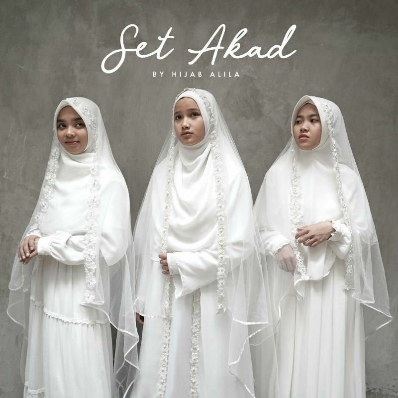 Jual Set Baju Gamis Akad Nikah Syari By Hijab Alila Original | Shopee