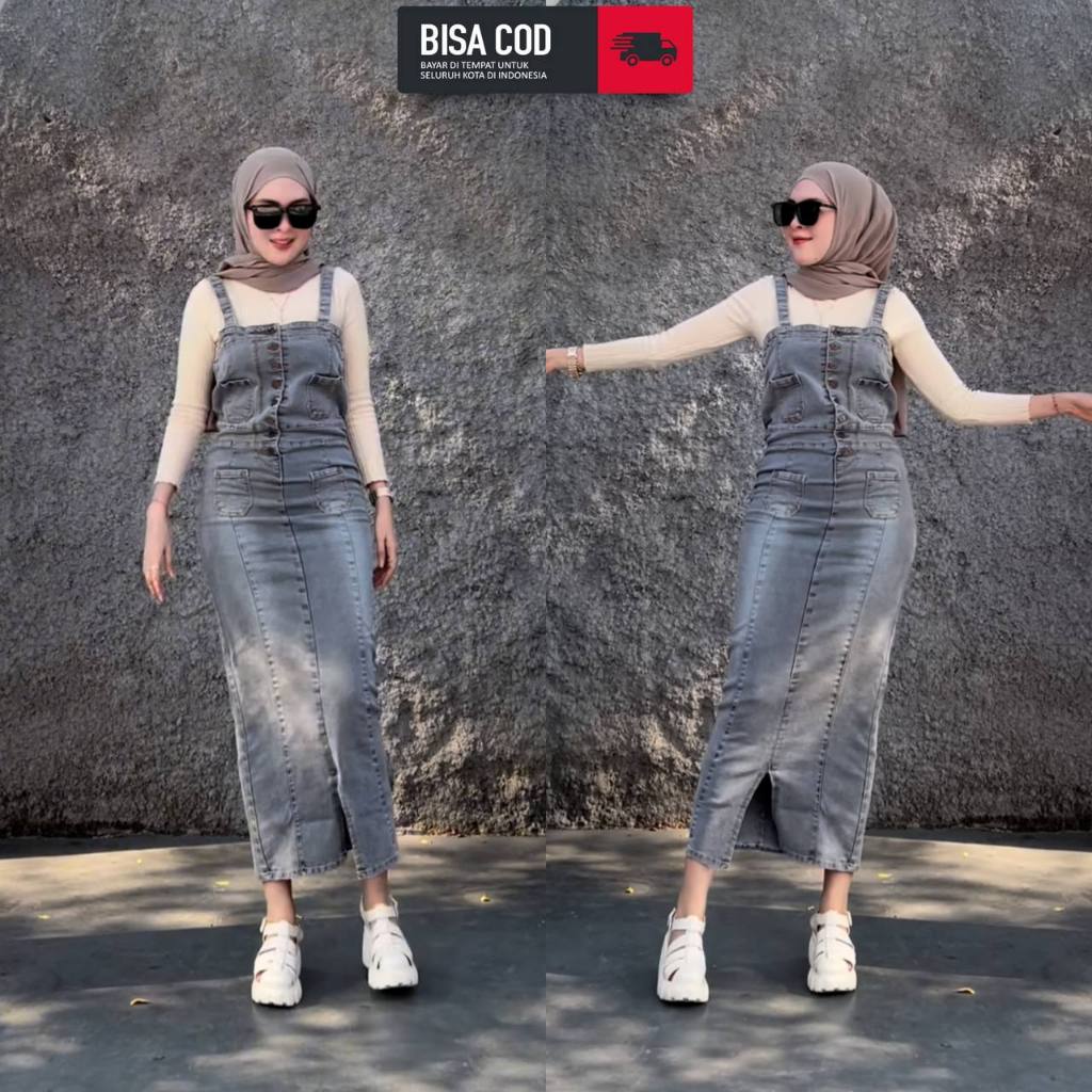 Jual Overall Jumbo Rok Jeans Span Jumspuit Jeans Stretch Ghea Baju ...