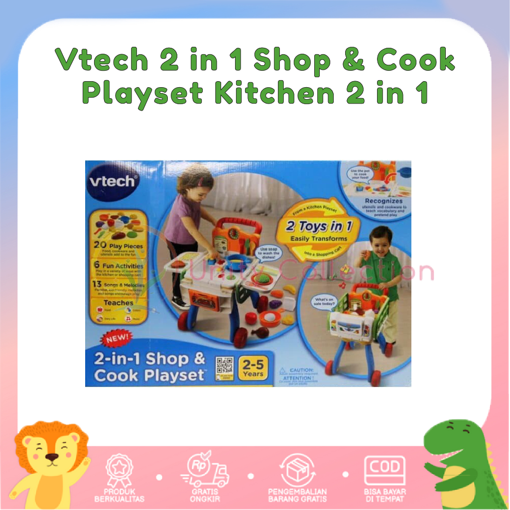 Jual Vtech 2 in 1 Shop & Cook Playset Kitchen 2 in 1 - Mainan Anak ...