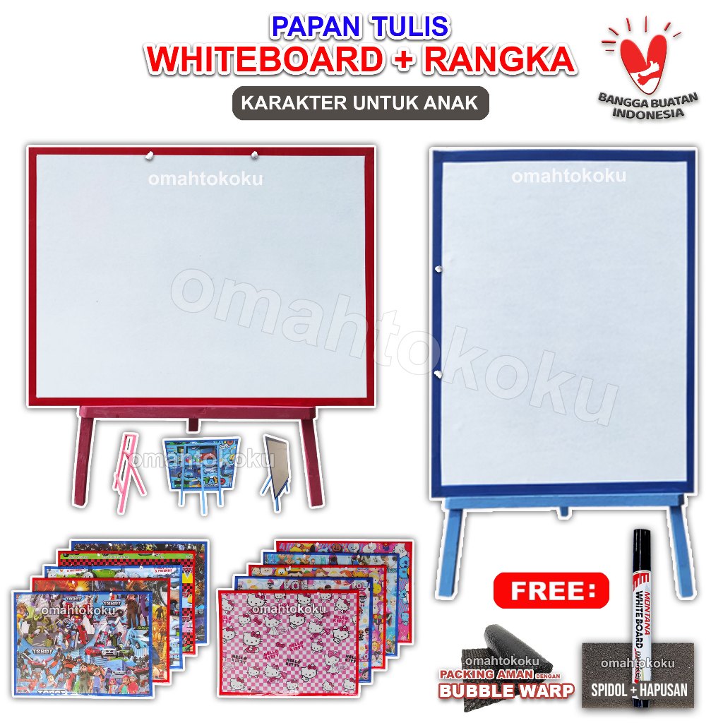 Jual Papan Tulis Anak Dengan Penyangga Kaki White Board Free Spidol Dan