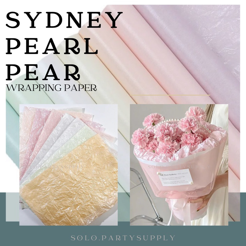 Jual (SW) TERLARIS PEARL PEAR PAPER SYDNEY TISSUE FLOWER WRAPPING BUKET ...