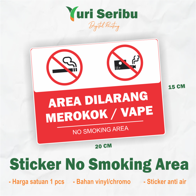 Jual Sticker Dilarang Merokok Sticker No Smoking Shopee Indonesia