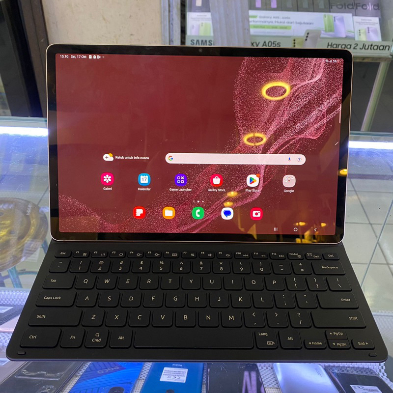 Jual samsung tab s8 plus + keyboard original resmi second bekas pakai