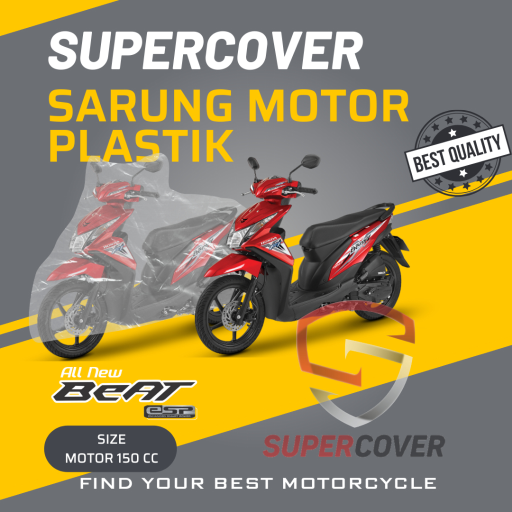 Jual Sarung Motor Honda Beat Plastik Supercover, Cover Motor Plastik ...