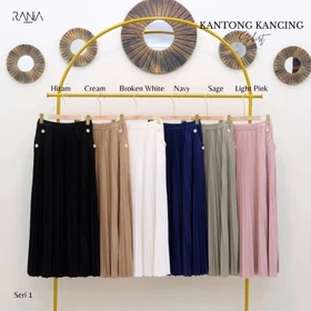 Rok Plisket Rok Plisket Premium Rok Rania Plisket Premium Rok Plisket Variasi Saku Kancing