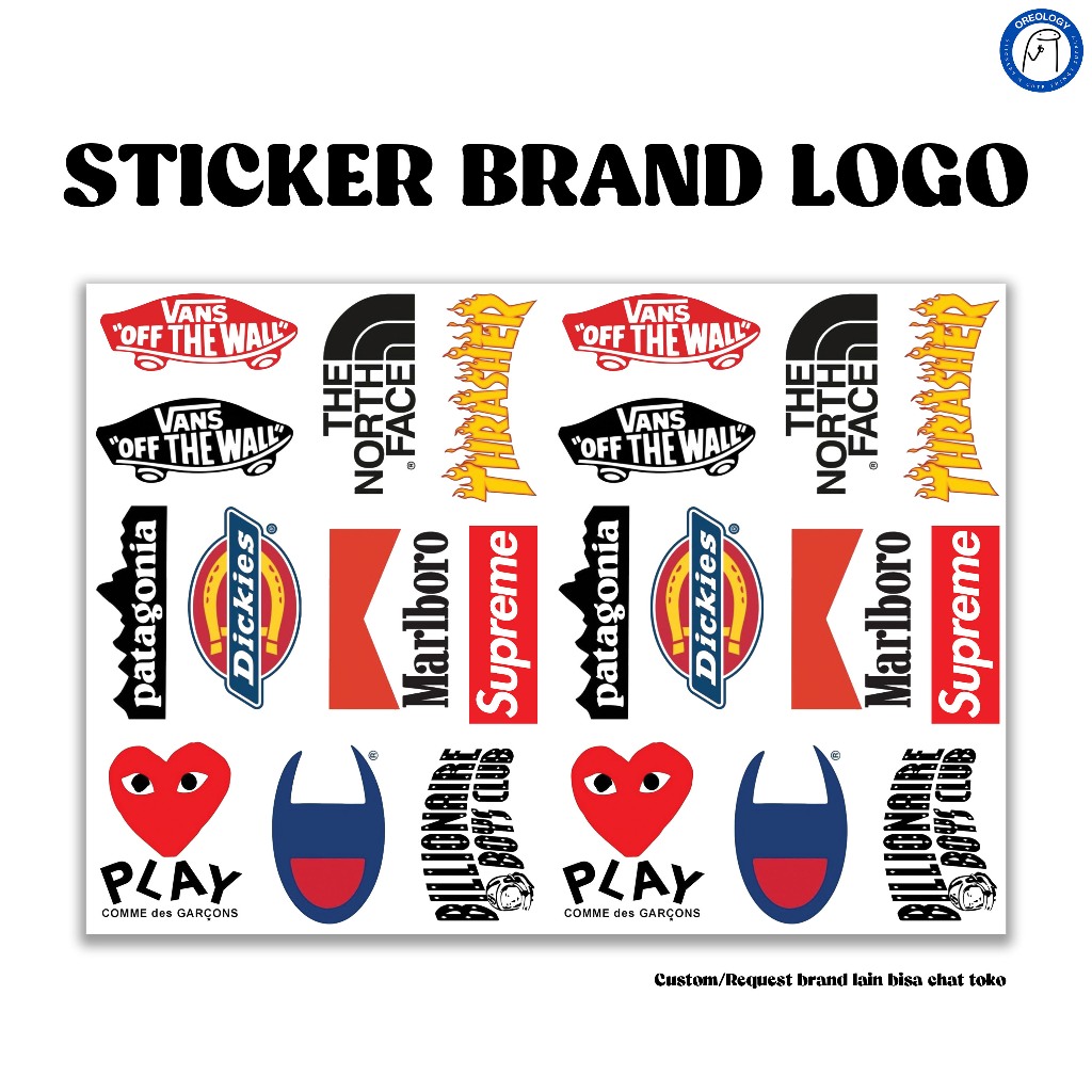 Jual Stiker Logo Brand stickertumblr/stickeraesthetic/stikerlogo ...