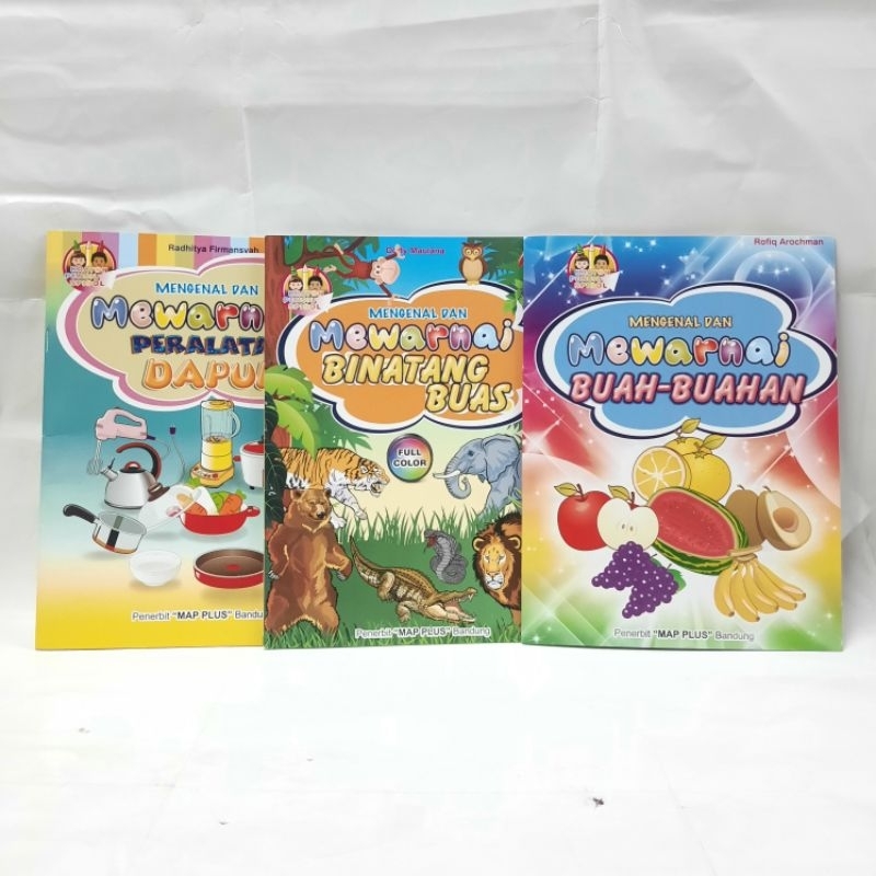 Jual BUKU MENGENAL & MEWARNAI BUAH-BUAHAN, BINATANG BUAS, PERLATAN ...