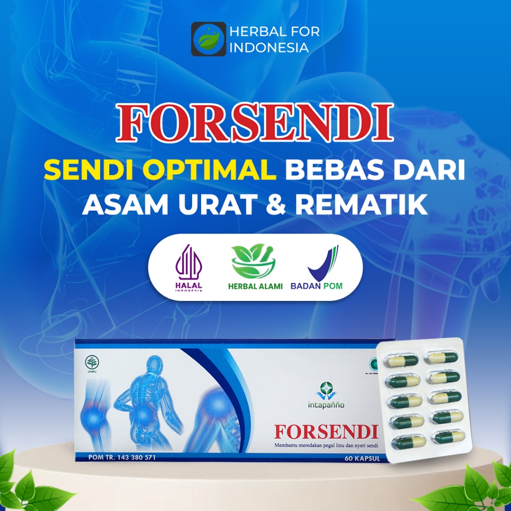 Jual FORSENDI Obat Herbal Asam Urat Rematik dan Nyeri Sendi | Shopee ...