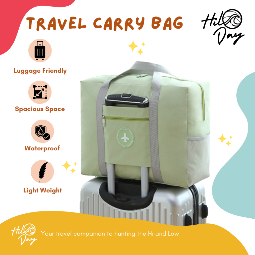 HILODAY Tas Travel Lipat Besar Luggage Bag Waterproof Fold Bag Organizer