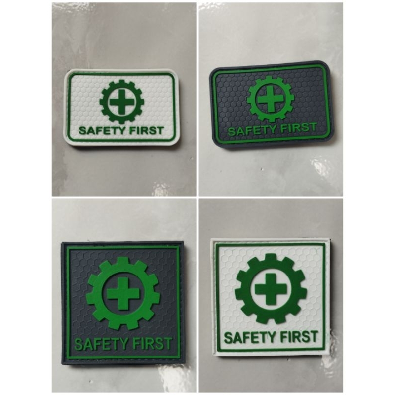 Jual Patch Rubber Emblem Karet Safety First Tempelan Velcro Shopee