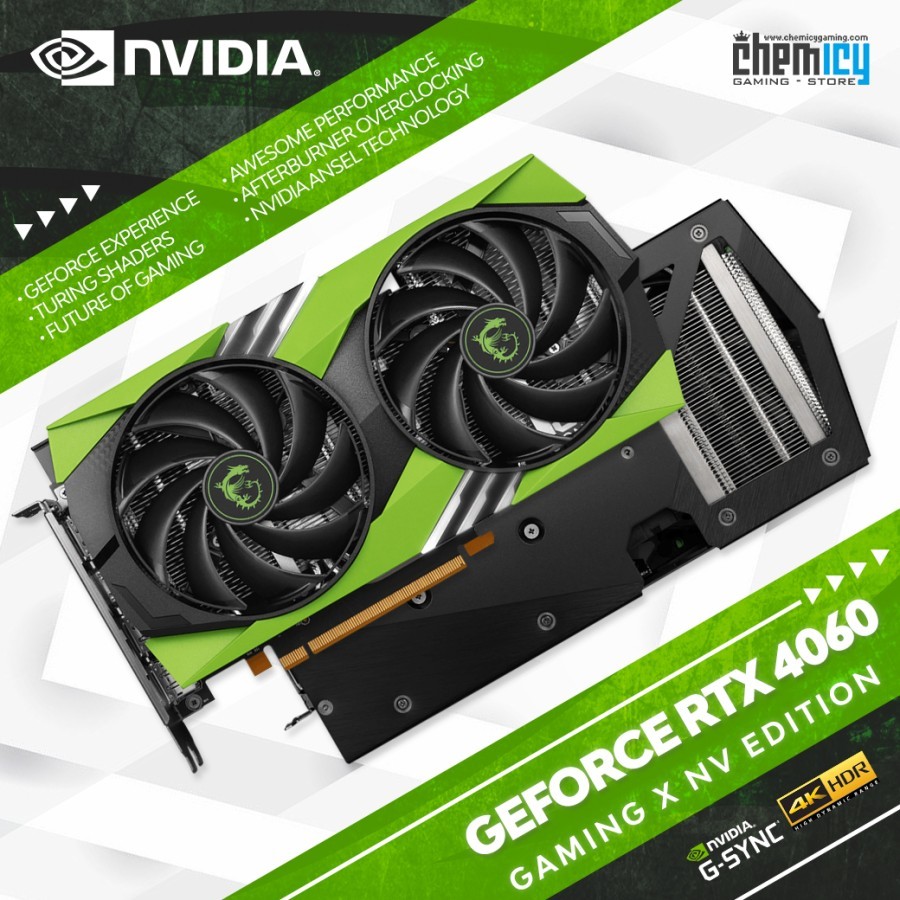 Jual MSI Nvidia GeForce RTX 4060 Gaming X NV Edition 8G | Shopee Indonesia