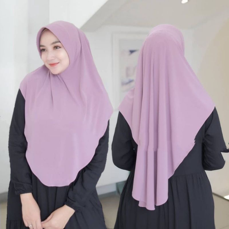 jilbab instan bergo AMIRA ukuran L ( 70x80 cm )hijab instan pinguin jersy