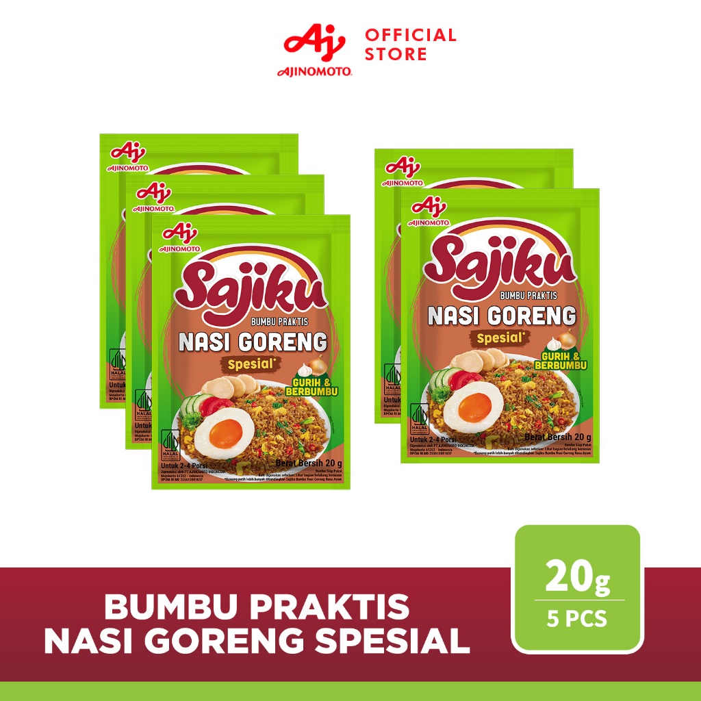 Jual Sajiku Bumbu Praktis Nasi Goreng Spesial 20g 5 Pcs Shopee Indonesia