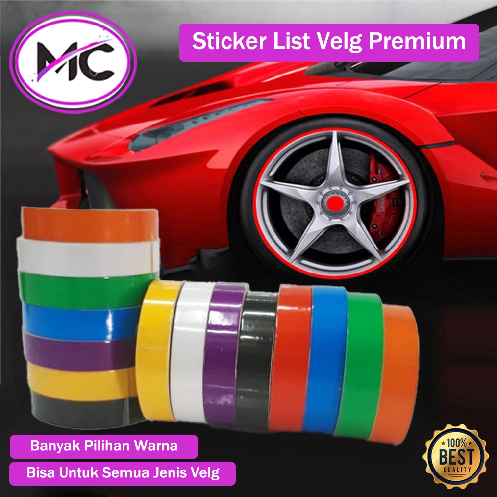 Jual Sticker List Velg Motor Mobil Universal Stiker Lis Strip Velk ...
