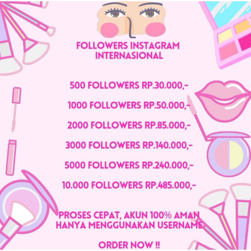 Jual FOLLOWERS INSTAGRAM INTERNATIONAL 5K-10K, PROSES CEPAT AKUN 100% ...