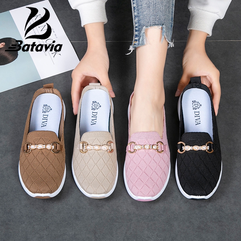 Jual Batavia Sepatu Sepatu Slip On Wanita Sepatu Flyknit Shoes Wanita