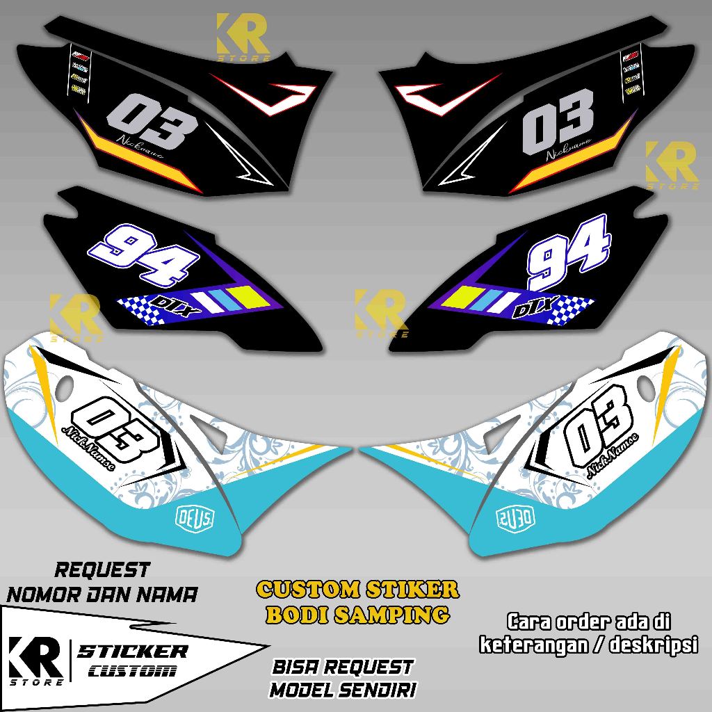 Jual Stiker Bodi Samping DTRACKER , CRF , KX , KTM , YZ , KLX ...