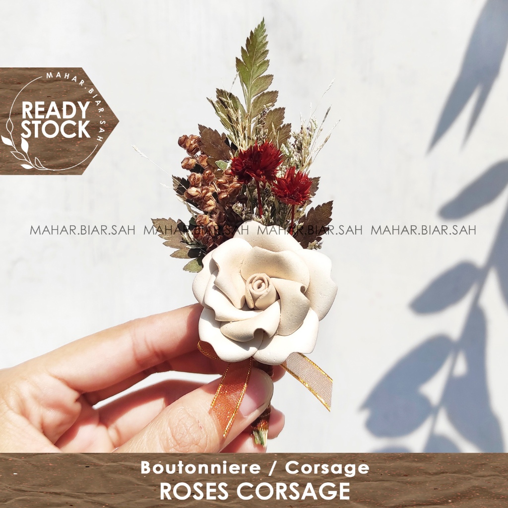 Jual RS Roses Corsage / bros bunga kering / bunga jas / bros bunga jas ...