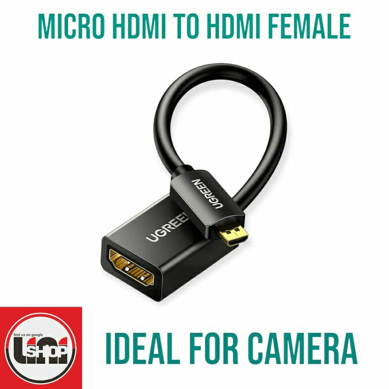 Jual Ugreen Kabel Micro Hdmi To Hdmi Female For Kamera Vga Card Shopee Indonesia