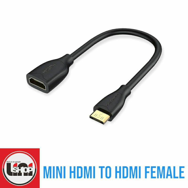 Kabel Mini HDMI TO HDMI Female untuk Camera Laptop VGA Card