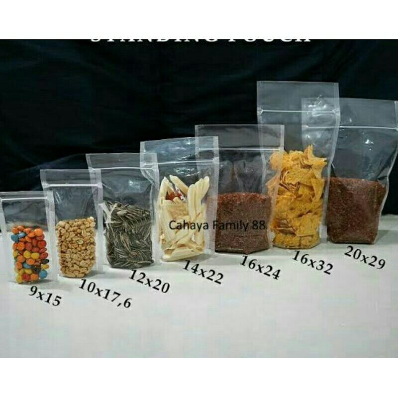 Jual Standing Pouch Royal Isi 50 Plastik Ziplock Kemasan Standing Pouch Transparan Shopee