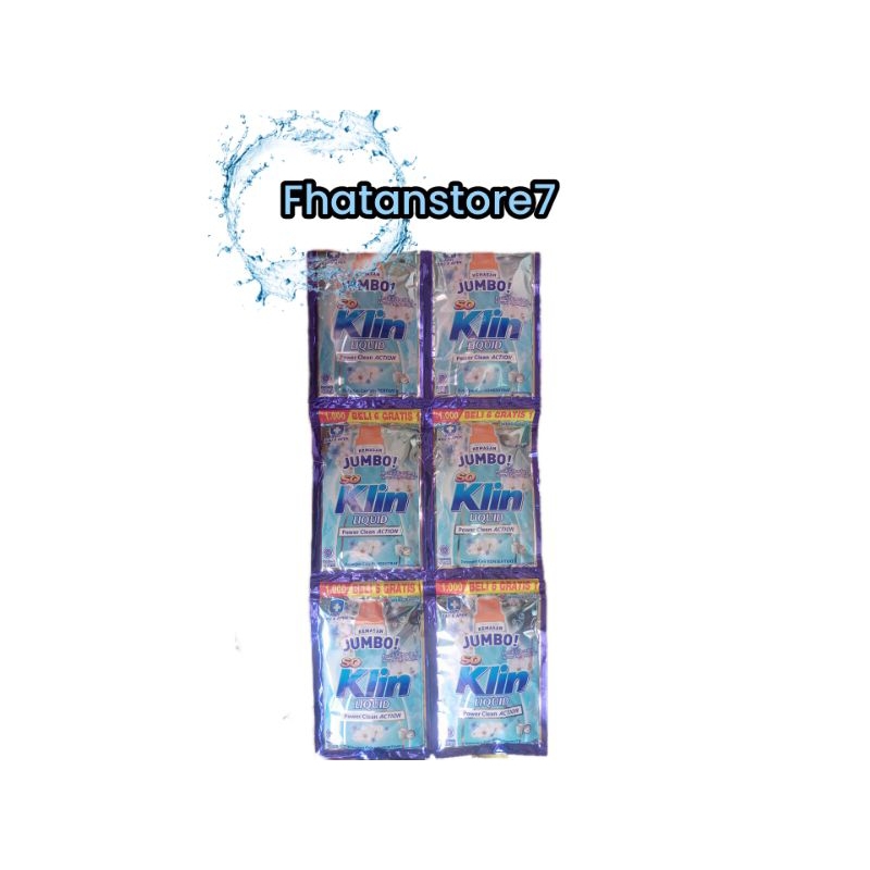 Jual Jual 12 pcs So Klin Liquid Sachet 1.000 | Softergent Power Clean ...