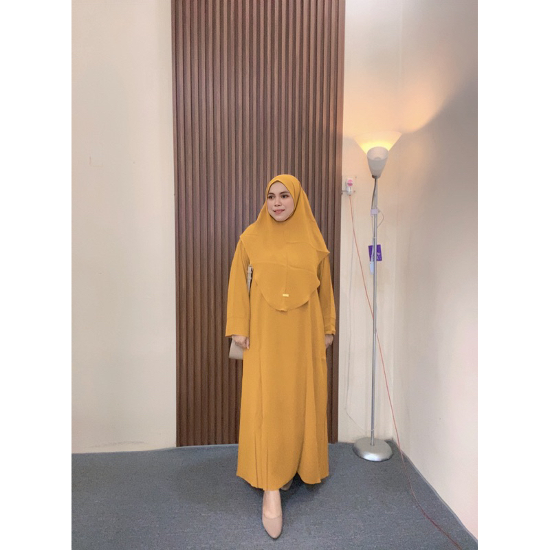 Jual Zulaikha Abaya Set Hijab Crinkle Airflow Premium Shopee Indonesia