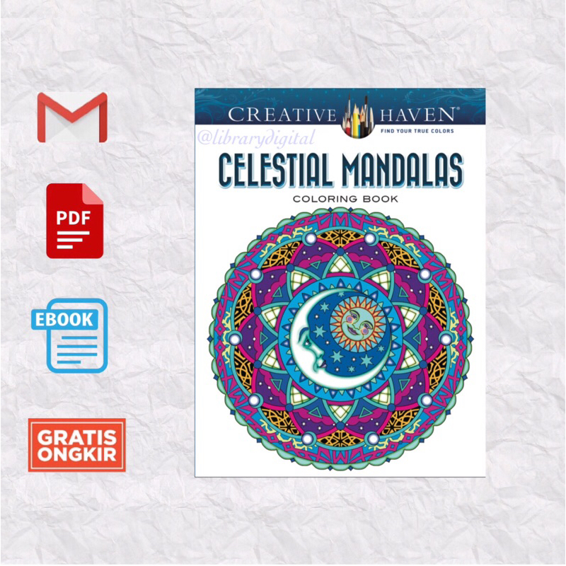 Jual Celestial Mandalas Creative Haven Coloring Book (Over 30 Mandala