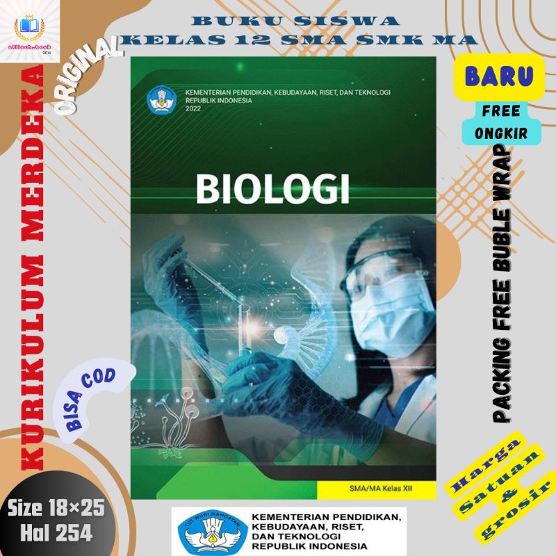 Jual Buku Siswa Biologi Kelas 12 SMA SMK MA Kurikulum Merdeka ...